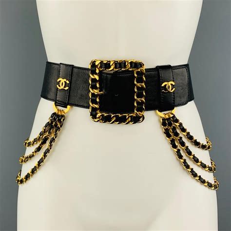 Chanel Black Gold Belt 